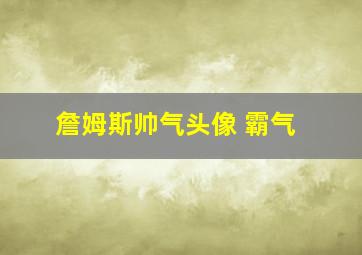 詹姆斯帅气头像 霸气